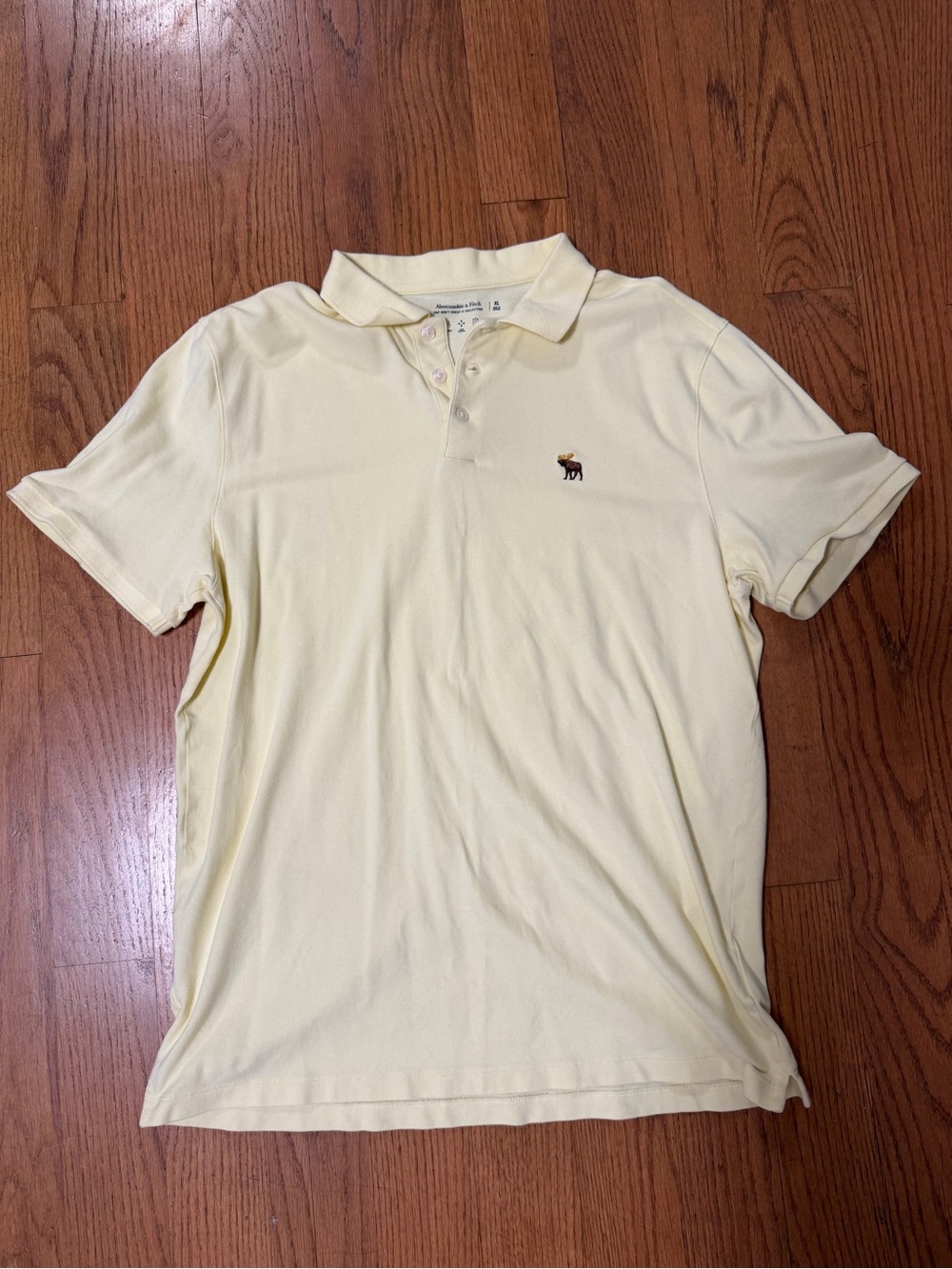 Abercrombie & Fitch Men's Yellow Polo Shirt